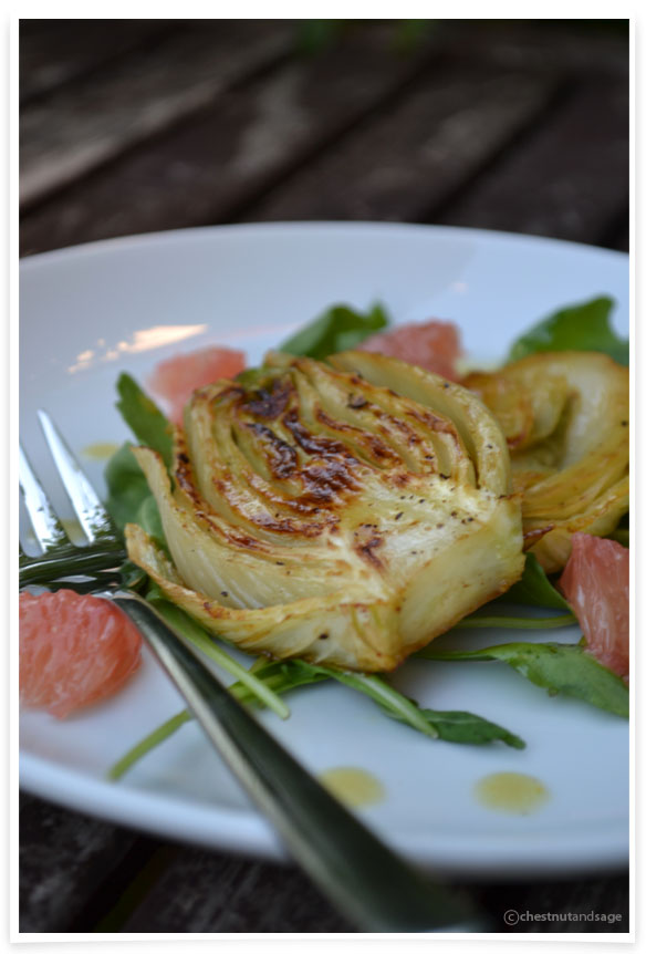 Gebratener Fenchel mit Rucolasalat – Chestnut &amp; Sage