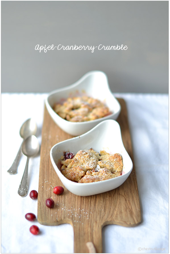 Apfel-Cranberry-Crumble – Chestnut &amp; Sage