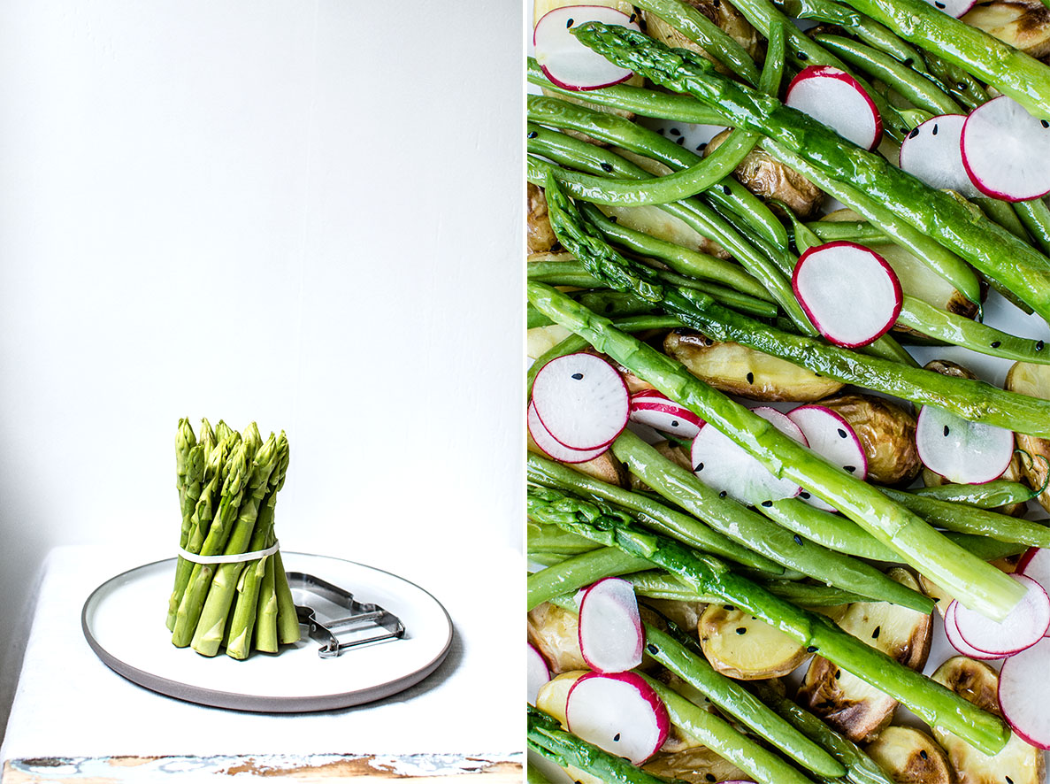 Spargel mit Bohnen und Kartoffeln | chestnutandsage.de