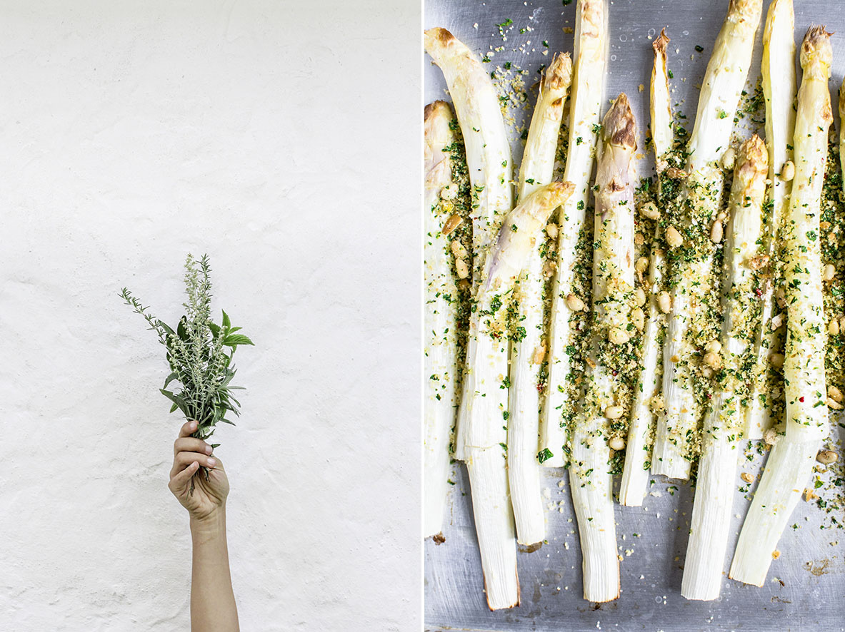 Spargel mit Kräuter-Bröseln | chestnutandsage.de